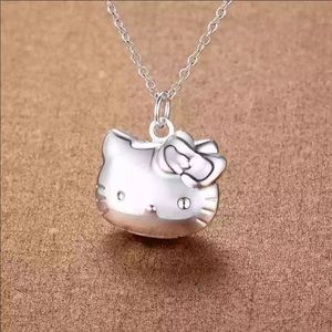 925 silver  Hello Kitty locket necklace